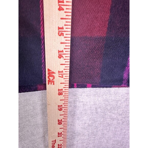 Loft Skirt Size 2 Short Pink Plaid Wool Checkered  Lined Side Zip Button Accent - Picture 5 of 6